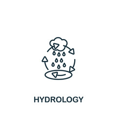 Hydrology icon. Line simple Science icon for templates, web design and infographics