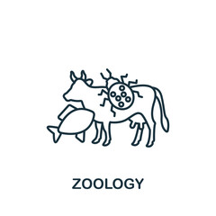 Zoology icon. Line simple Science icon for templates, web design and infographics