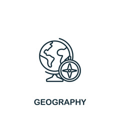 Geography icon. Line simple Science icon for templates, web design and infographics