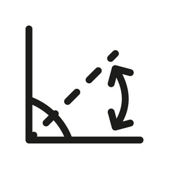 Angle icon. Different angle vector illustration