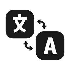 Language translation icon. Translate service vector illustration