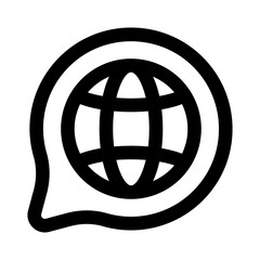 Language translation line icon. Translate service line art vector illustration