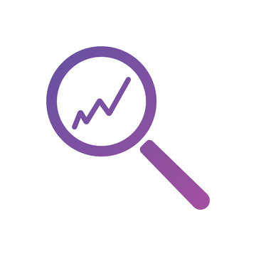 market research icon vector illustration. Market Analysis icon. Used for SEO or website gradient color