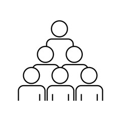 Group leader, collective icon. thin lines eps ten