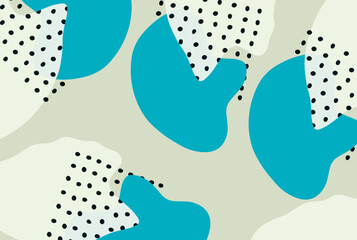 modern art abstract shape fluid theme and particle dot form in square background can be use for website template product label food and beverage advertisement banner vector eps.