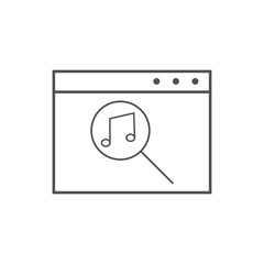music search line icons