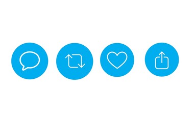 Twitter icon set.