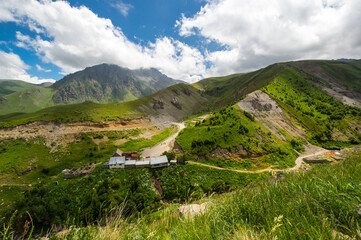 View of Caucasus mountains