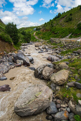 View of Caucasus mountains