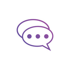 Online chat icons. Used for e-commerce, SEO and web design gradient color