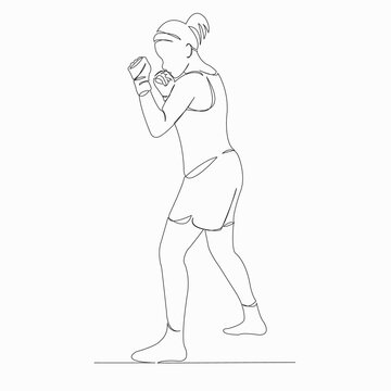 recommend clip art: girl boxer in a rack