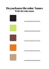 High Resolution Printable Colour Names Test Worksheets for Kids, Learn Colour Names Printable Templates.