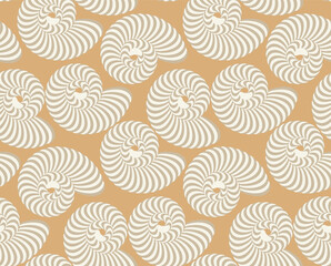 Abstract Hypnotic Sea Shells Vector Seamless Pattern Psychedelic Optical Illusion Design Perfect for Swimwear or Allover Fabric Print Wrapping Paper