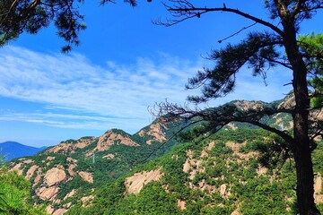 climb to the mountains. Korean mountains. Bukhansan National Park. Hiking. Jokduribong.