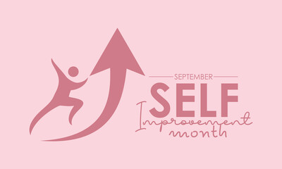 Vector illustration design concept of self improvement month observed on every september.
