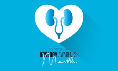 Vector illustration design concept of urology awareness month observed on every september.