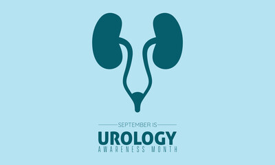 Vector illustration design concept of urology awareness month observed on every september.