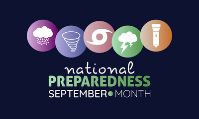 Vector illustration design concept of national preparedness month observed on every september.