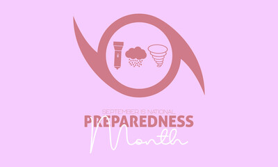 Vector illustration design concept of national preparedness month observed on every september.