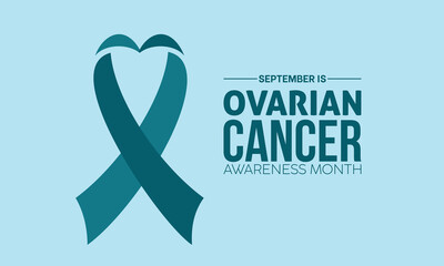 Vector illustration design concept of ovarian cancer awareness month observed on every september.