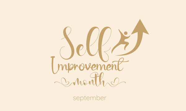 Vector illustration design concept of self improvement month observed on every september.