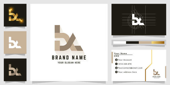 Letter bX or bax monogram logo