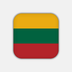 Lithuania flag, official colors. Vector illustration.