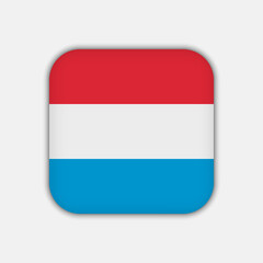 Luxembourg flag, official colors. Vector illustration.