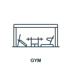Gym icon. Line simple icon for templates, web design and infographics