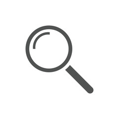Magnifying glass or Search icon. Magnifier glass sign