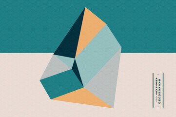 abstract modern art background prism on ocean blue and cream background can be use for commercial banner food and beverage label technology product presentation packaging vector eps.