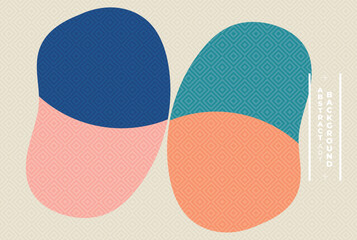 modern art abstract background bean shape in two tone color can be use for website template technology advertisement packaging design decoration art notebook cover vector eps.