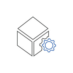 SEO package line icon Vector illustration. concept for SEO and Website.
