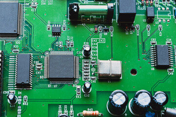 electronic circuit board with components