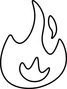 fire design illustration isolated on transparent background