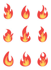 fire vector design illustration isolated on white background