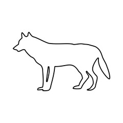 Hand draw wolf icon