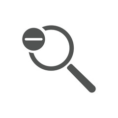 zoom out icons. Magnifying glass zoom in sign. Used for SEO or websites.