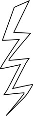 lighting bolt design illustration isolated on transparent background 