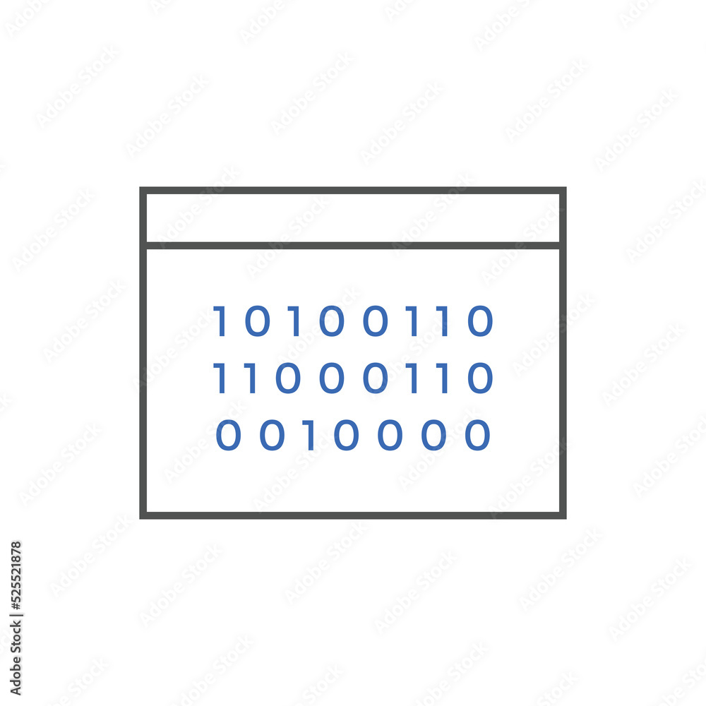 Wall mural web code line icons. website coding icon symbol