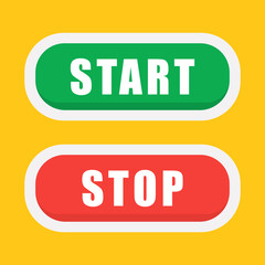 start and stop button vectors