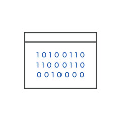 Web code line icons. Website coding icon symbol
