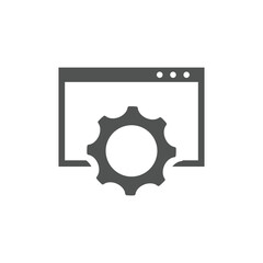 website optimization icons. website page development symbol icon. Concept for SEO and web design