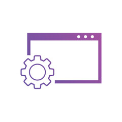 website optimization icons. website page development symbol icon. Concept for SEO and web design gradient color