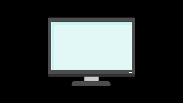 Animated icon of a monitor.