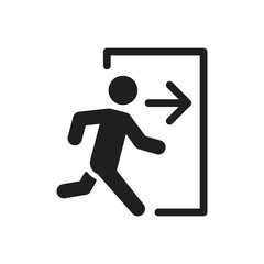 Exit sign icon vector design illustration