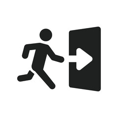 Exit sign icon vector design illustration
