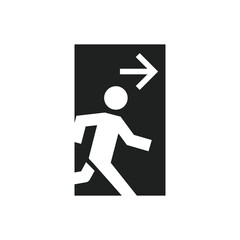 Fototapeta premium Exit sign icon vector design illustration