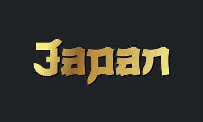 japan text effect template with 3d and bold style use for brand tagline or product logo