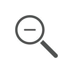 zoom out icons. Magnifying glass zoom in sign. Used for SEO or websites.